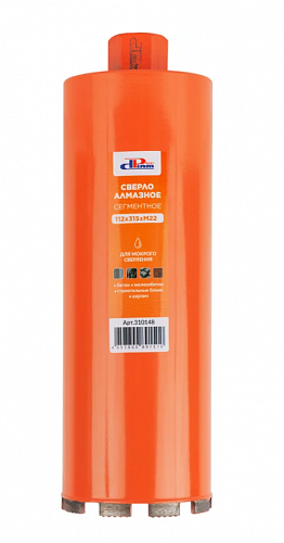 Алмазная коронка ProfiDiam Ø112 мм (мокрое) 310148